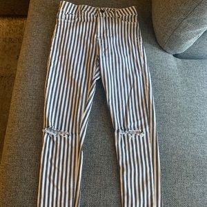 Bershka striped high waisted jeans
